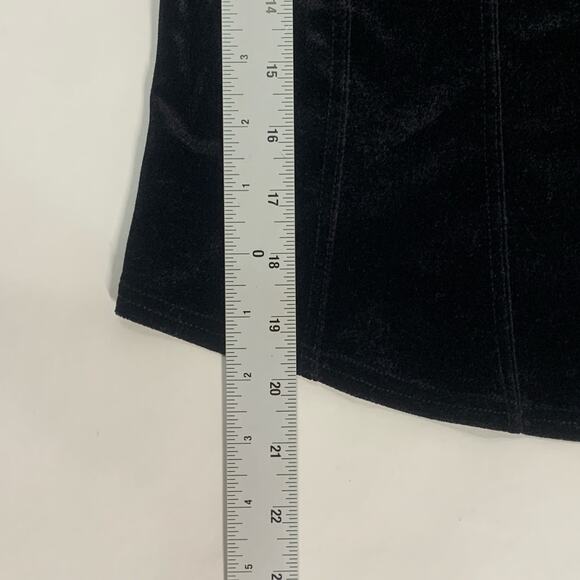 Arianne L Vntage Y2K Black Velvet Corset Tank Witchy Whimsygoth Fairy Goth - Picture 7 of 9